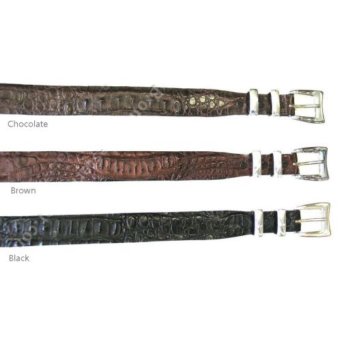 Zambezi Grace Men's Hornback Crocodile Belt, Espresso, Men's, 39, Belts Alligator Crocodile & Snakeskin Belts