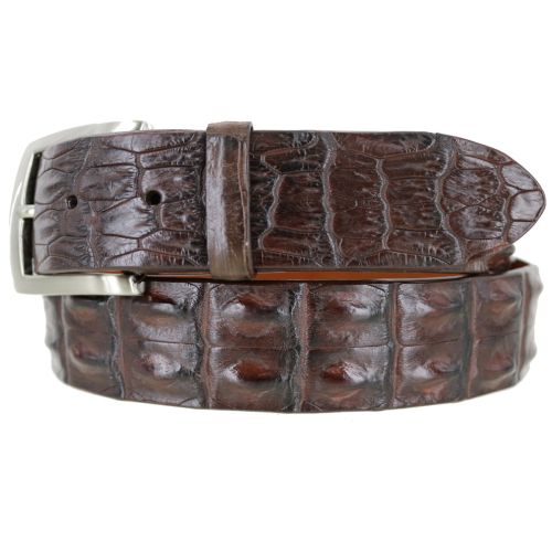 Zambezi Grace Men's Hornback Crocodile Belt, Espresso, Men's, 39, Belts Alligator Crocodile & Snakeskin Belts