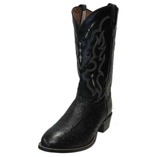Tony Lama Men's Ostrich Round Toe Cowboy Boots