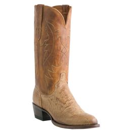 激安直営店 Tan Men's M1600 Lucchese Burnished Medium Ostrich Smooth 靴