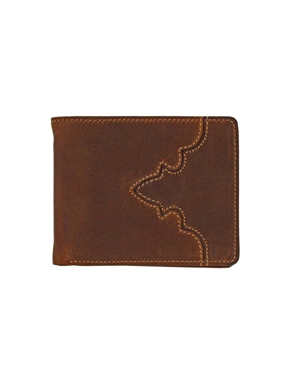 SILVER CREEK 06219 AGED BARK LEATHER CLASSIC PASSCASE WALLET