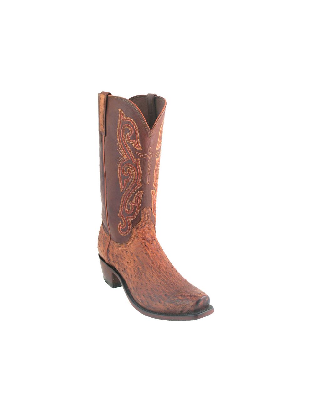 Lucchese ostrich square toe boots cheap