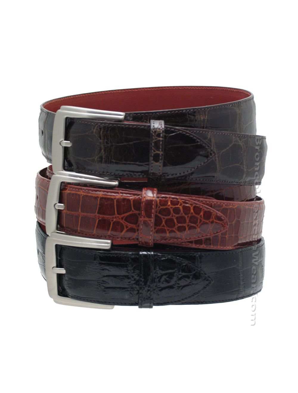 crocodile leather belt