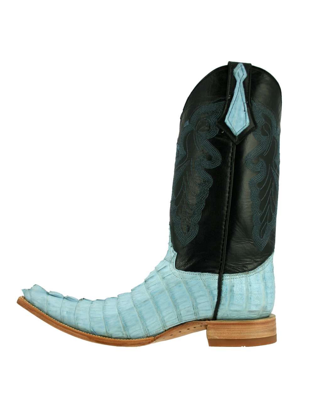 Bronco Boots Men s B. Blue Tail Crocodile Caiman 5XL Toe Boots