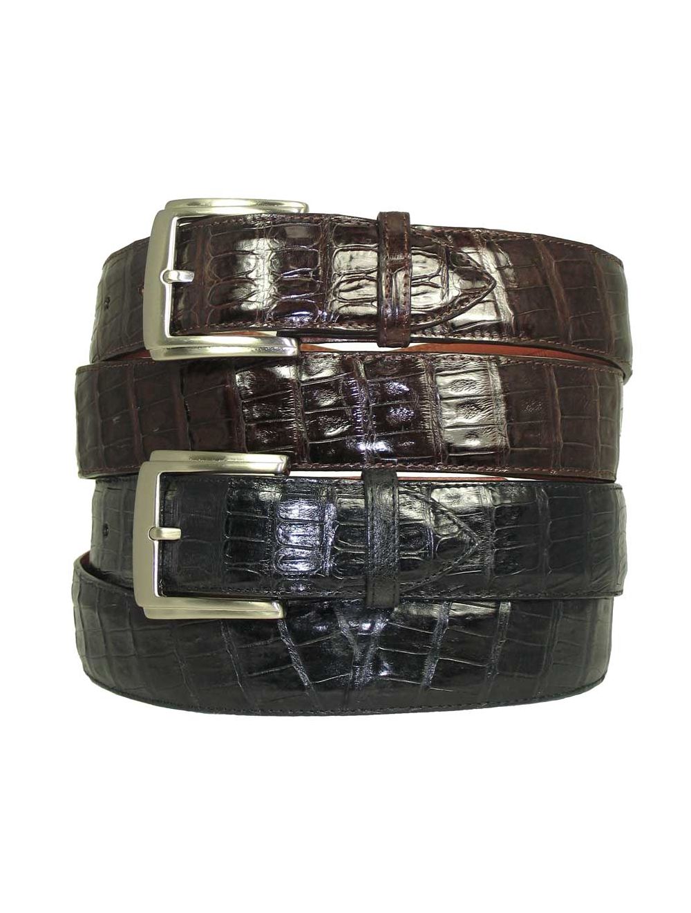 Men's Genuine Caiman Crocodile Tail Skin Belts