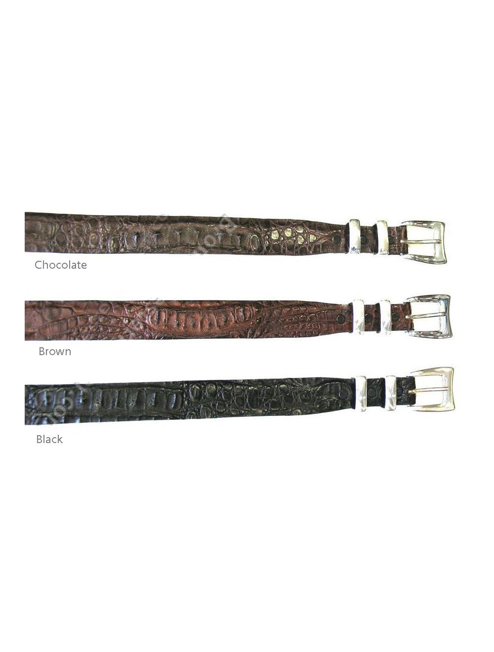 Men's Genuine Caiman Crocodile Tail Skin Belts