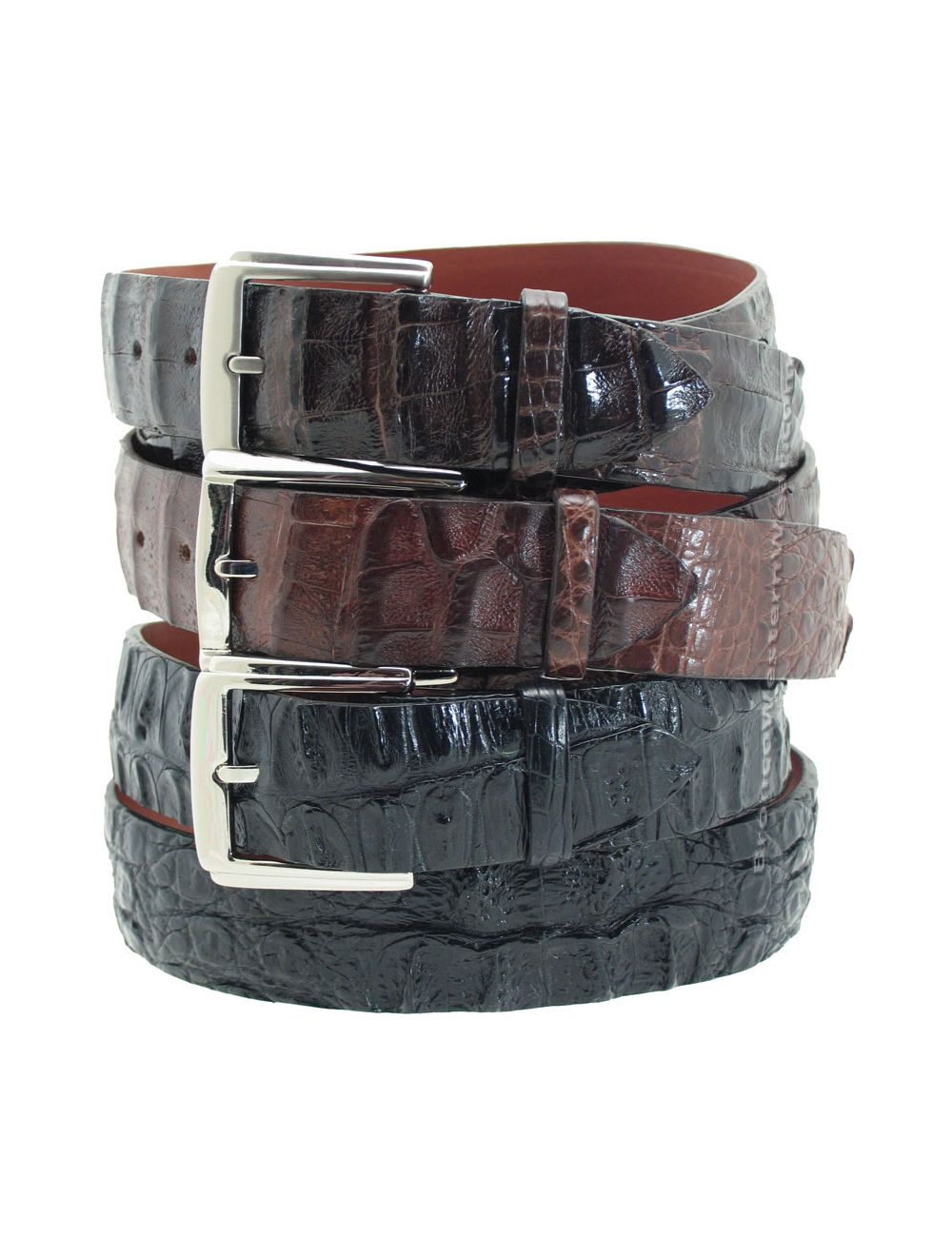 New Mens Black Crocodile Texture Pin Buckle Genuine Leather Belts S-3XL 