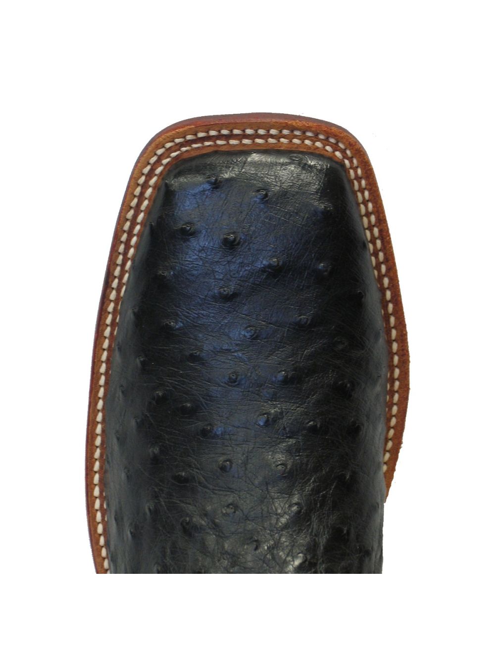 JUSTIN MEN S BLACK OSTRICH SQUARE TOE COWBOY BOOTS