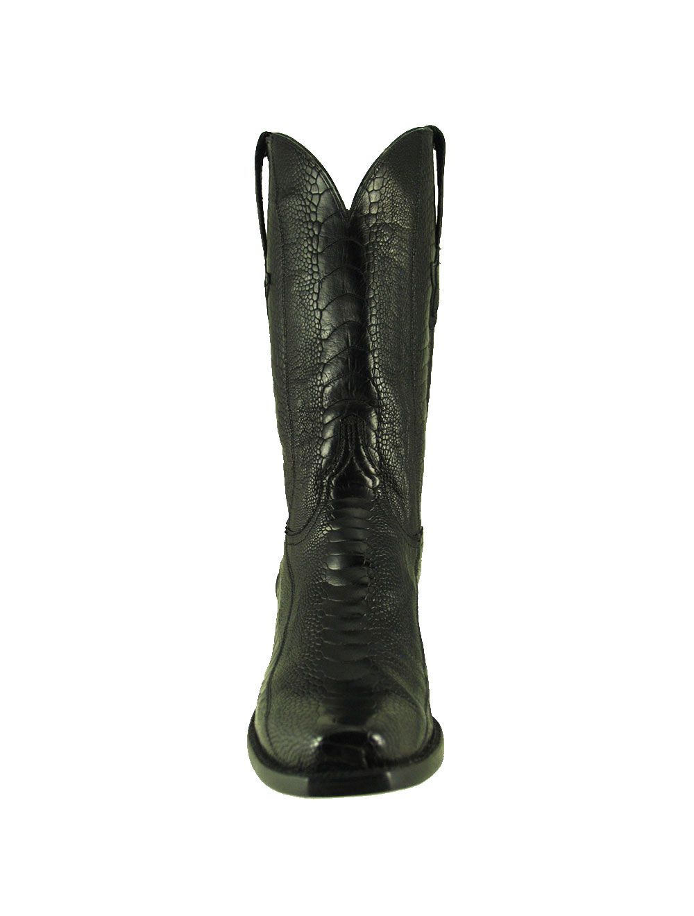Lucchese Men s Black Matte Ostrich Leg Narrow Square Toe L1447