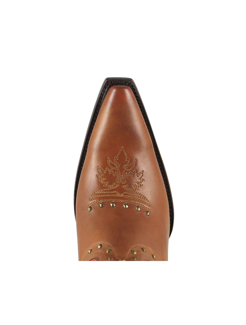 Lucchese M4873 Women's Tan Leather Snip Toe Western Boots