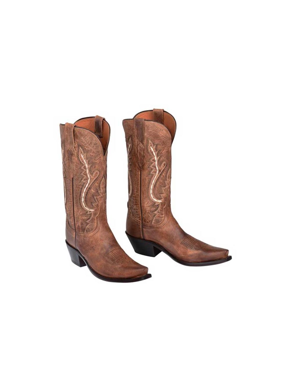 Lucchese M4999.S54 Women s Tan Mad Dog Goat Snip Toe Boots