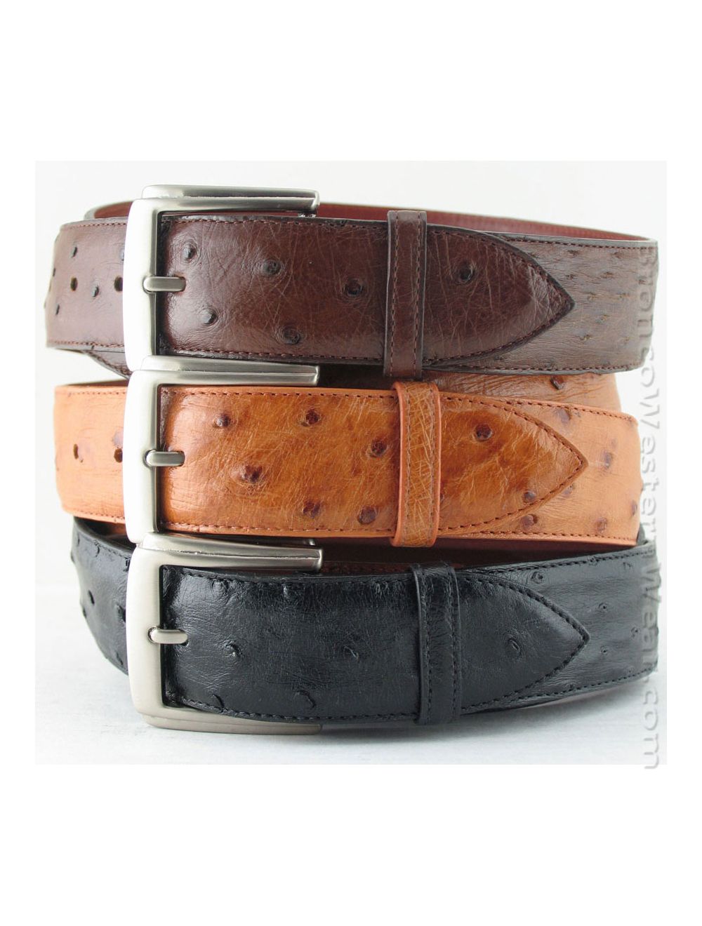 Bronco Genuine Ostrich Belts