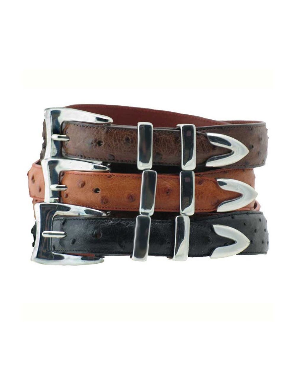 Bronco Genuine Ostrich Belts