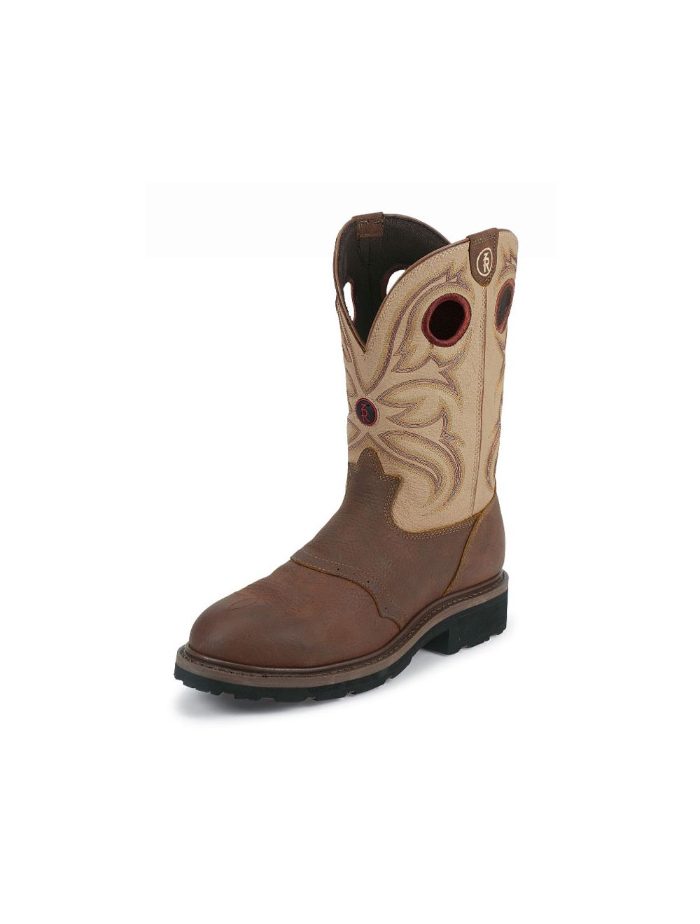 Round toe steel toe sales boots
