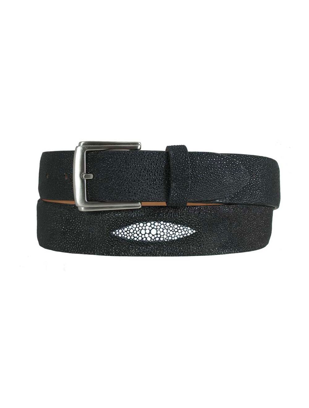 Bke Double Cross Leather Belt - Black 36, Men's