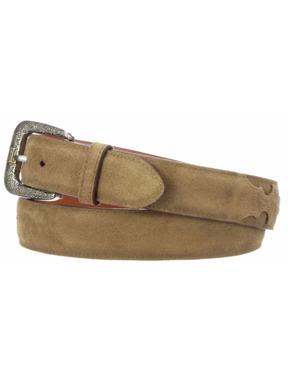 Male Brown Suede Leather Belt