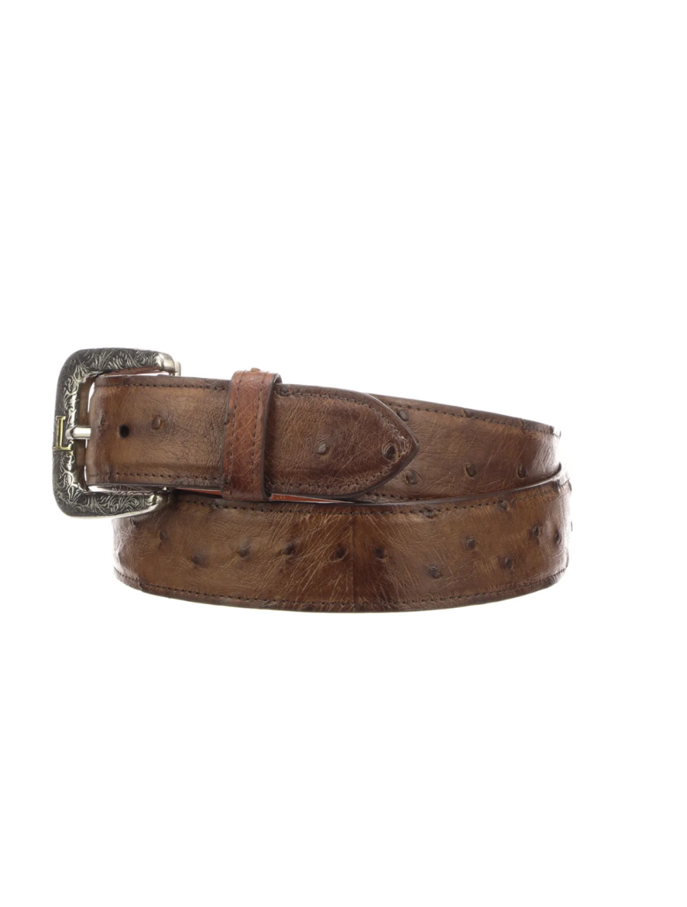 Lucchese Men's Full Quill Ostrich Leather Belt