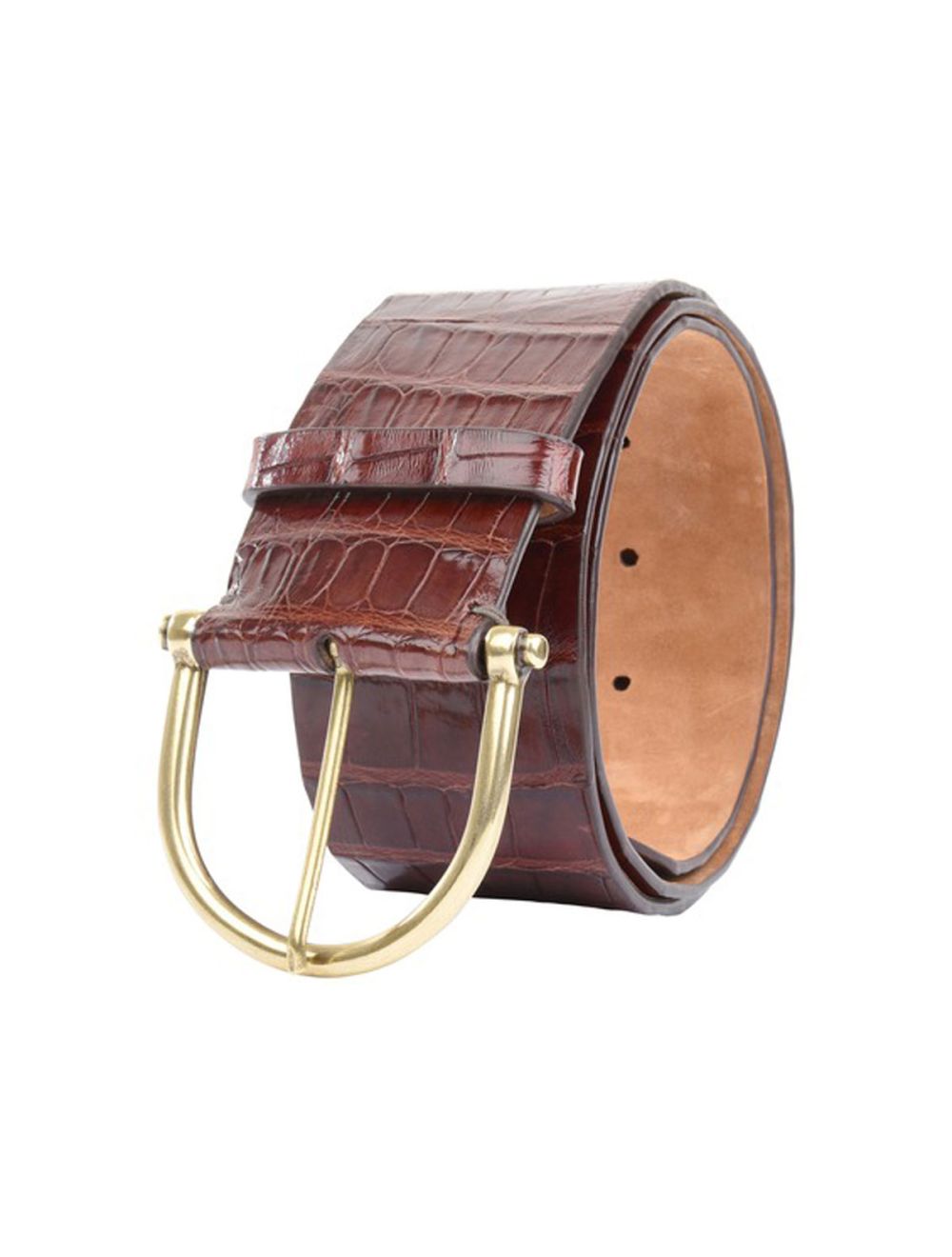 Lucchese Womens Sienna Giant Gator Equestrian 2 1/2 Belt