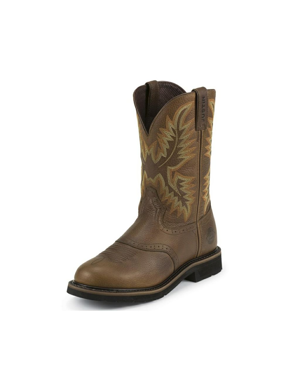 JUSTIN WK4655 MEN'S SUNSET COWHIDE ROUND TOE WORK BOOTS