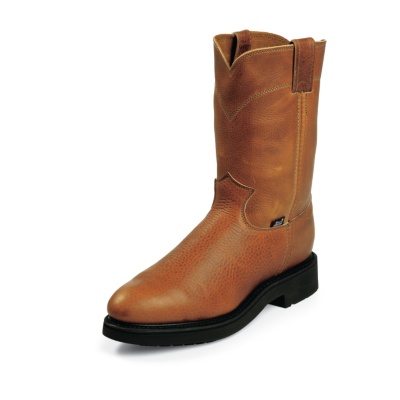 JUSTIN MEN'S ROUND STEEL TOE WORK BOOT