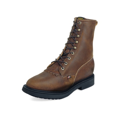 JUSTIN MEN'S ROUND SOFT TOE WORK BOOT