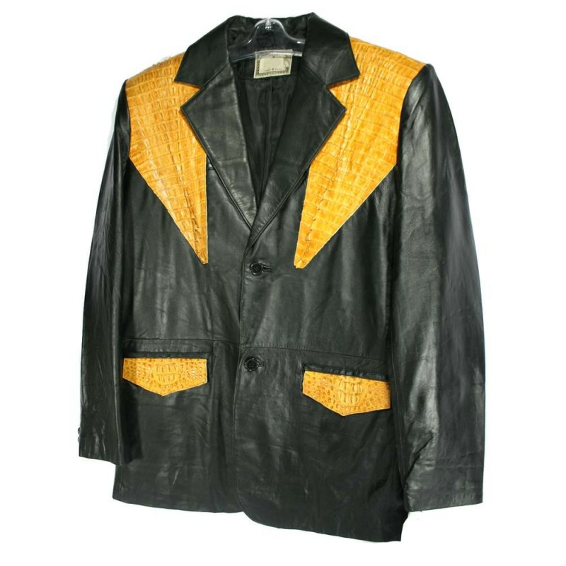 Western Blazer Mango Crocodile Caiman with Leather