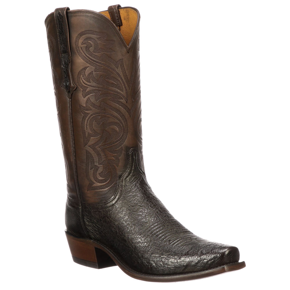 Lucchese Men’s Sienna Smooth Ostrich Narrow Square Toe Cowboy Boots